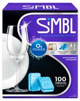 Изображение товара Таблетки для посудомоечных машин Simbl О2 Power интенсивное очищение, 100 шт