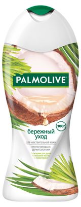 Изображение товара Гель-крем для душа Palmolive Бережный уход с кокосовым маслом и лемонграссом для чувствительной кожи, 250 мл