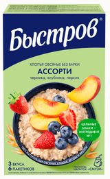 Изображение товара Каша овсяная «Быстров» ассорти, 240 г