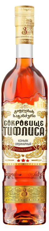Изображение товара Коньяк «Сокровище Тифлиса» трехлетний Грузия, 0,5 л