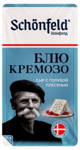 Изображение товара Сыр мягкий Schonfeld Blue Cremoso Блю Кремозо с благородной с голубой плесенью 50% БЗМЖ, 100 г