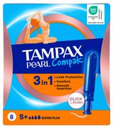 Изображение товара Тампоны гигиенические Tampax Pearl Compak super+ 4 капли Венгрия, 8 шт