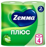 Изображение товара Туалетная бумага Zemma Плюс Яблоко 2 слоя, 4 рулона
