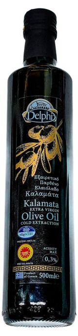 Изображение товара Масло оливковое Delphi Kalamata Extra virgin нерафинированное Греция, 500 мл
