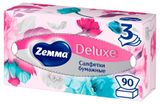 Изображение товара Салфетки бумажные в коробке Zemma Deluxe Design 3 слоя, 90 шт