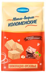 Изображение товара Вафли-кубики мини «Коломенский» шоколадно-ореховые, 200 г