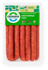 Изображение товара Колбаски Охотничьи полукопченые «Окраина» на буковой щепе ГОСТ, 320 г