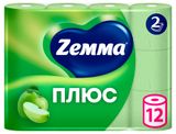 Изображение товара Туалетная бумага Zemma Плюс Яблоко 2 слоя, 12 рулонов