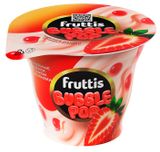 Изображение товара Йогуртный продукт Fruttis Bubble Pop со вкусом клубники и шариками с соком 4,4%, 180 г