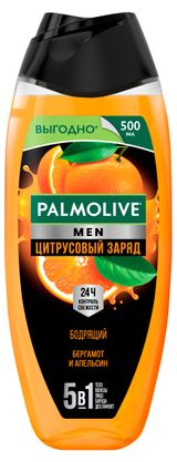 Изображение товара Гель для душа мужской Palmolive MEN Бодрящий Цитрусовый Заряд 3 в 1, 500 мл