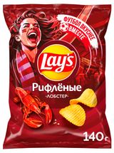 Изображение товара Чипсы картофельные Lay's рифленые со вкусом лобстера, 140 г