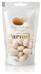 Изображение товара Миндаль Carmel в шоколадно-белой глазури, 80 г