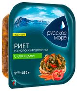 Изображение товара Риет из морских водорослей «Русское море» с овощами в масле Беларусь, 150 г