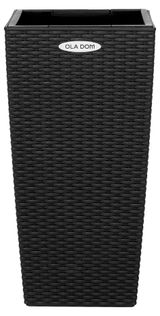 Изображение товара Кашпо OLA DOM Rattan антрацит, 29х56,3 см