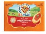 Изображение товара Масло сливочное «Елмай» Традиционное высший сорт брикет 82,5% ГОСТ БЗМЖ, 160 г