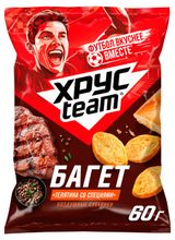 Изображение товара Сухарики воздушные Хрусteam Багет Телятина со специями, 60 г