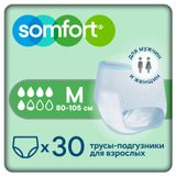 Изображение товара Подгузники-трусы для взрослых Somfort Pants Active normal M,  30 шт