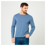 Изображение товара Футболка мужская InExtenso с длинным рукавом голубая, р.S-XXL