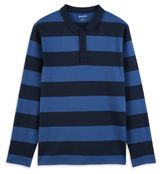 Изображение товара Футболка-поло мужская InExtenso длинный рукав в полоску, р S-XXL