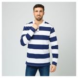 Изображение товара Футболка-поло мужская InExtenso длинный рукав в полоску, р S-XXL
