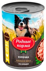 Изображение товара Корм влажный для собак «Родные Корма» курочка по-елецки, 970 г
