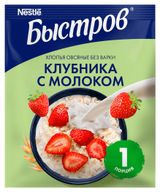 Изображение товара Каша овсяная «Быстров» клубника с молоком, 40 г