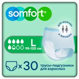 Изображение товара Подгузники-трусы для взрослых Somfort Pants Active normal L, 30 шт