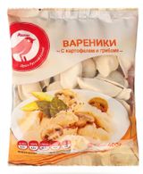 Изображение товара Вареники сытные АШАН Красная птица картофель и грибы, 400 г