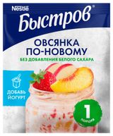 Изображение товара Хлопья Овсяные «Быстров» по-новому клубника-персик-яблоко, 35 г