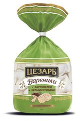 Изображение товара Вареники сытные «Цезарь» с картофелем и белыми грибами, 600 г