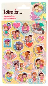 Изображение товара Наклейки объемные ND PLAY Love is, 1 шт в ассортименте