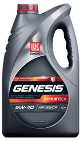 Изображение товара Масло моторное «Лукойл» Genesis Armortech 5W40 синтетическое, 4 л