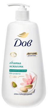 Изображение товара Крем-гель для душа «Дав» Бессульфатный фисташковый крем и магнолия с сывороткой тройного увлажнения, 610 мл