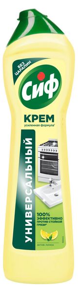 Изображение товара Крем чистящий для кухни и ванной «Сиф» Актив лимон универсальный, 500 мл