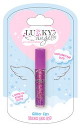Изображение товара Блеск для губ детский Lukky Angel Glitter Lips голографический ягодный десерт сиренево-розовый,1,2 мл.