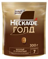Изображение товара Кофе растворимый «Нескафе» Голд с добавлением натурального жареного молотого кофе, 300 г