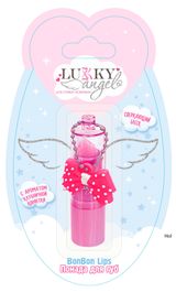 Изображение товара Помада для губ детская Lukky Angel BonBon Lips с блестками и ароматом клубничной конфетки, 3,4 г