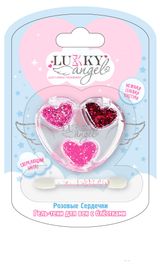 Изображение товара Гель-тени для век детский Lukky Angel Розовые Сердечки с блестками 3 цвета, 3,2 г