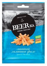 Изображение товара Филе минтая сушено-вяленое BEERka ломтики, 25 г