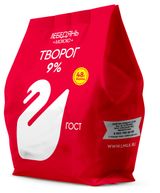 Изображение товара Творог классический рассыпчатый «Лебедяньмолоко» в пакете 9% ГОСТ БЗМЖ, 300 г