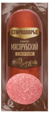 Изображение товара Колбаса варено-копченая «Стародворье» Сервелат Мясорубский с окороком, 350 г