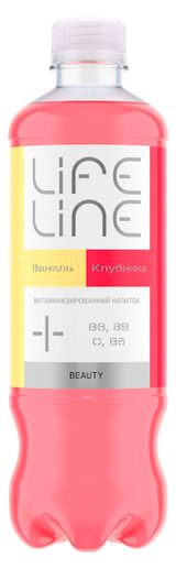 Изображение товара Напиток витаминизированный Lifeline Beauty клубника-ваниль без газа, 0,5 л