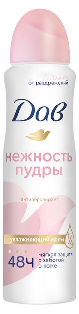 Изображение товара Дезодорант-антиперспирант женский «Дав» Нежность пудры от пота и запаха спрей, 150 мл