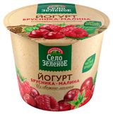 Изображение товара Йогурт густой ложковый «Село Зеленое» Брусника-малина 3,5% БЗМЖ, 120 г