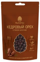 Изображение товара Кедровый орех «Сибирский Кедр» в темном шоколаде, 60 г