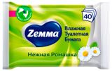 Изображение товара Влажная туалетная бумага Zemma Нежная Ромашка, 40 листов