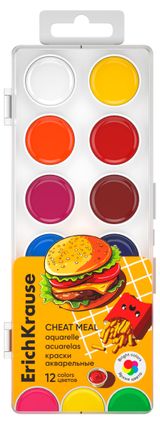 Изображение товара Краски Акварель ErichKrause Cheat Meal, 12 цветов