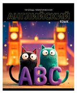 Изображение товара Тетрадь предметная «АппликА» Английский язык Коты А5 в клетку, 48 л