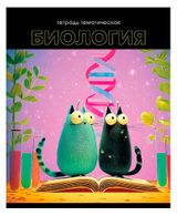 Изображение товара Тетрадь предметная «АппликА» Биология Коты А5 в клетку, 48 л