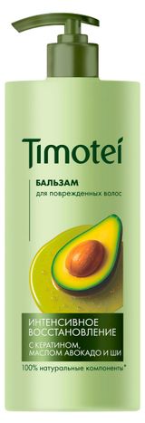 Изображение товара Бальзам для волос Timotei Интенсивное восстановление с кератином маслом авокадо и ши для поврежденных волос, 930 мл